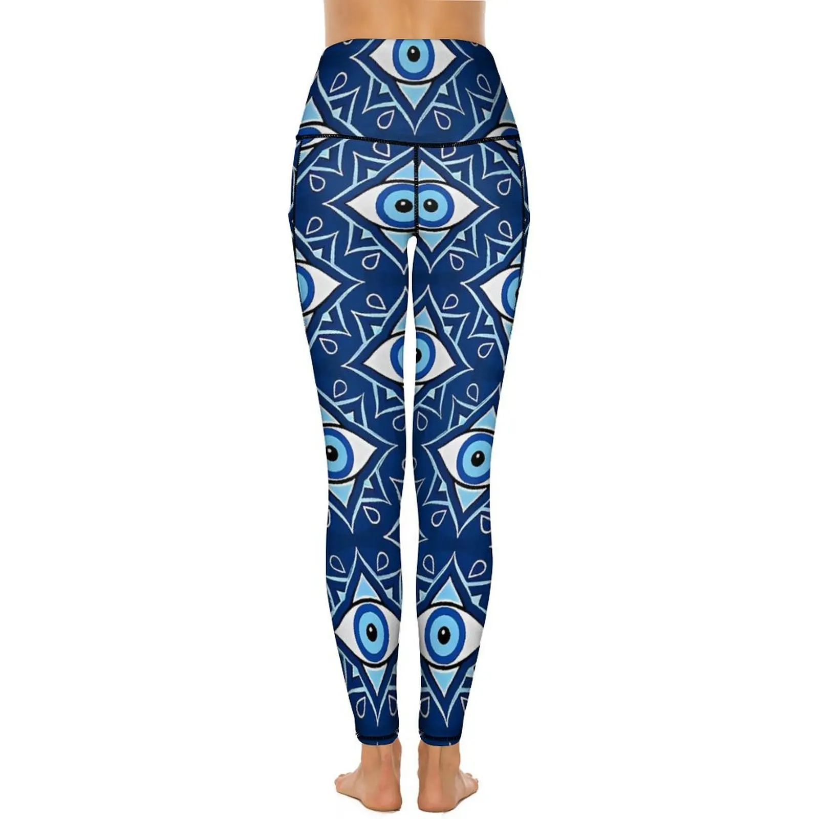 Mal olhado leggings sexy vintage impressão treino ginásio yoga calças push up estiramento esportes collants bolsos design de moda leggins