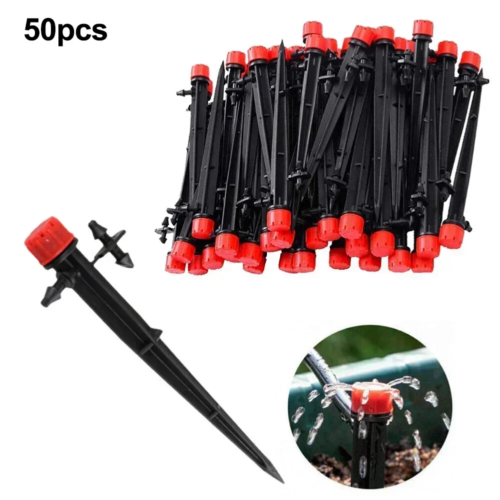 50 Pcs Irrigation Drippers Drip Emitters Micro Spray Adjustable Sprinkler Garden Garden Adjustable Water Dripper Device