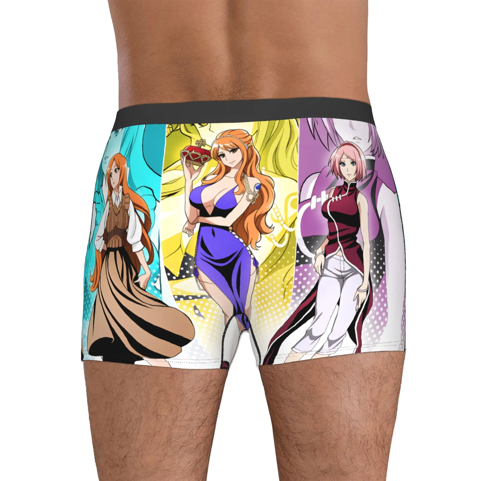 Nami Bleach Orihime Inoue Sakura Haruno Boxer Shorts For Homme 3D Printed  Underwear Panties Briefs Stretch Underpants view 4
