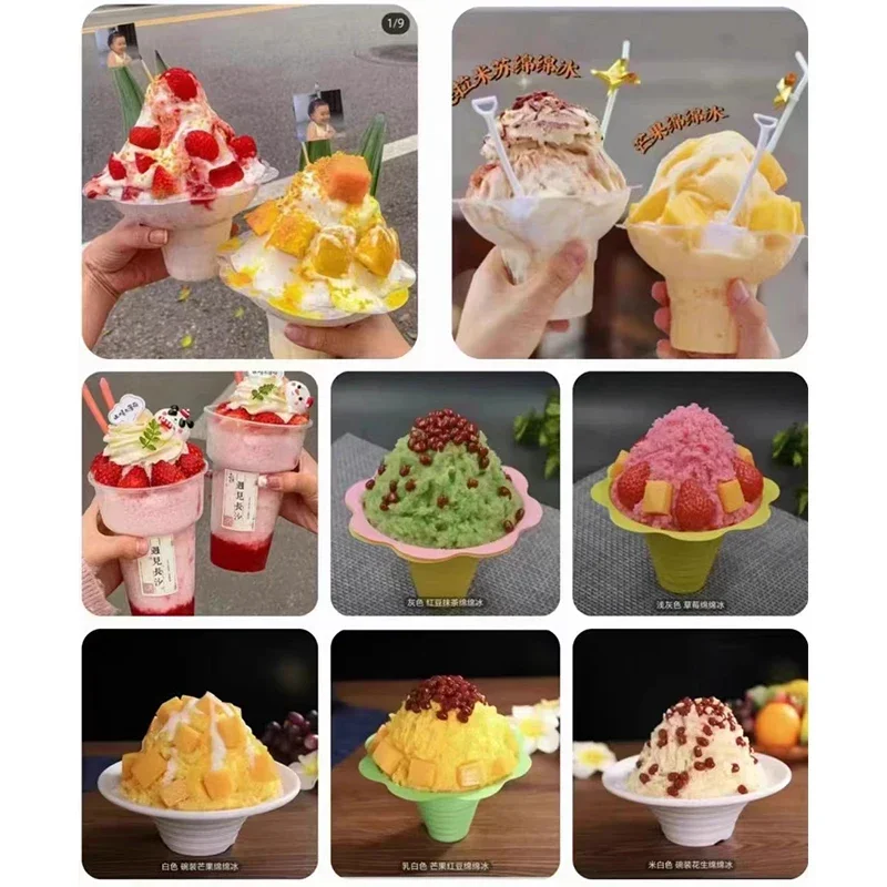 Máquina de hielo de copo de nieve coreana, helado comercial, máquina de hielo raspado, celebridad de Internet, leche pequeña