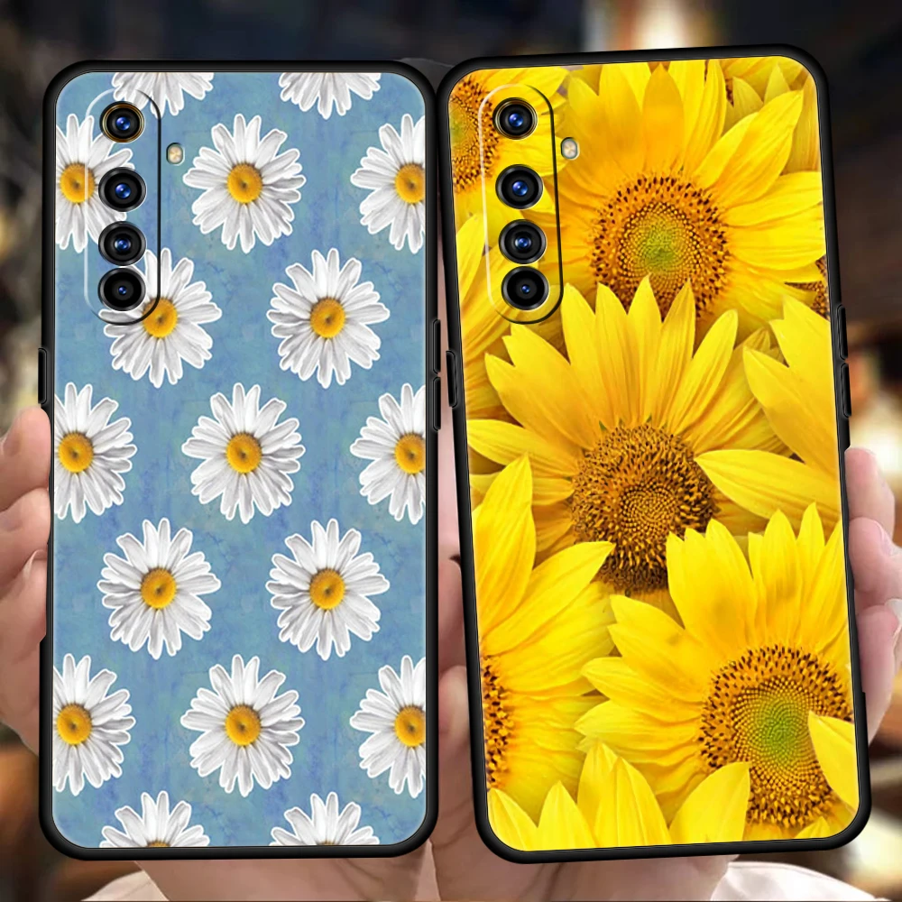 

Summer Daisy Sunflower Floral Flower Phone Case Cover for Realme 8 9 10 Pro 8i 9i C3 C11 C21 C25 C35 GT2 GT Neo 2 3 3T Plus Bags