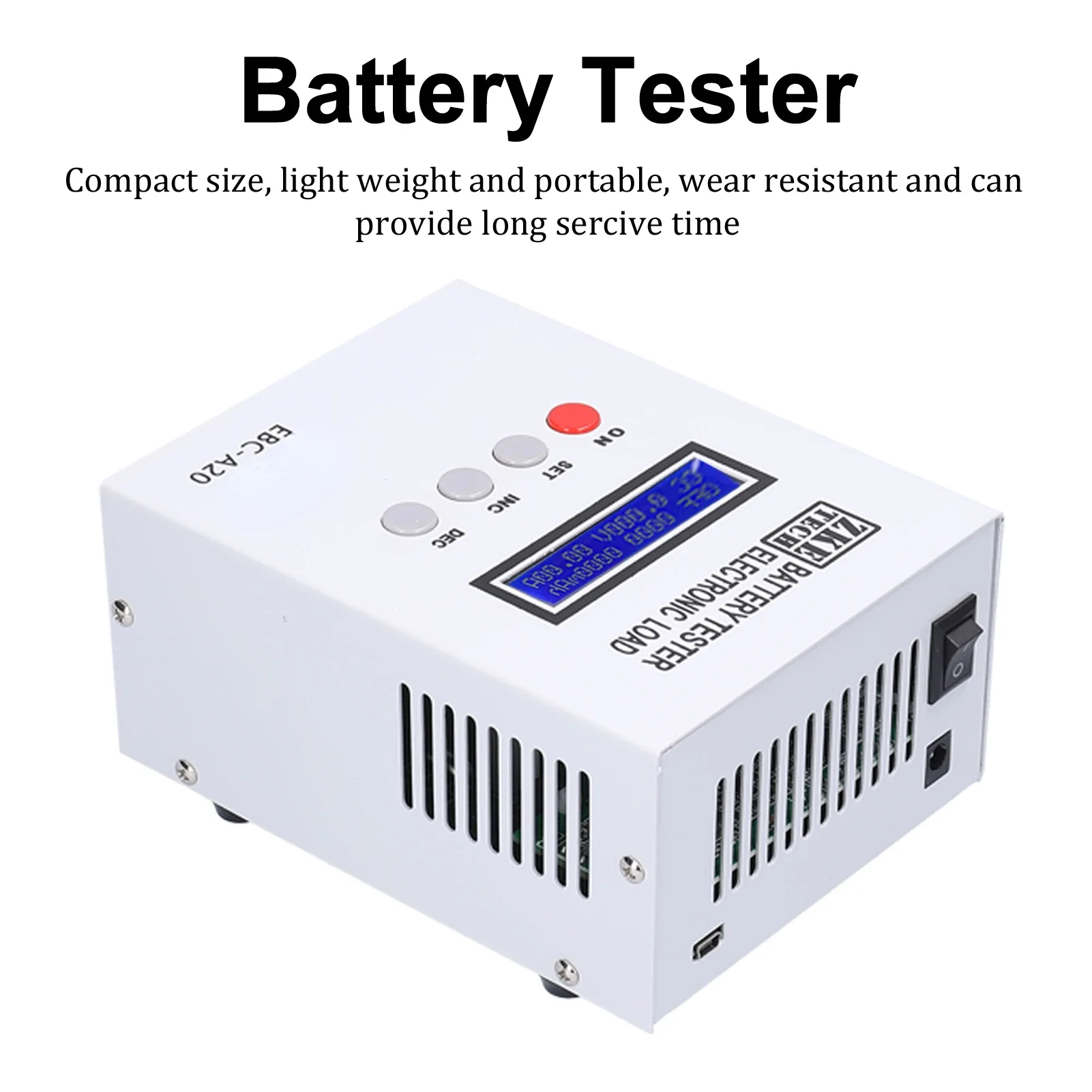 EBC-A20 Battery Capacity Tester 30V 20A 85W Lithium Lead-acid Battery Tester 5A Recharge 20A Discharge Support Software Control