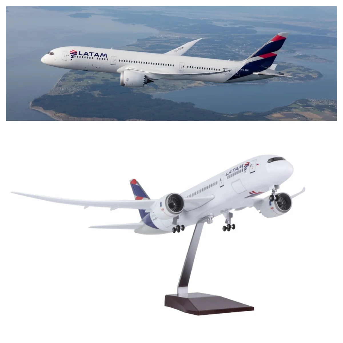 

1:130 Scale Aircraft Latam Airlines B787 Dreamliner Collection Educational toy boys W Lights & Wheels Souvenir Plane
