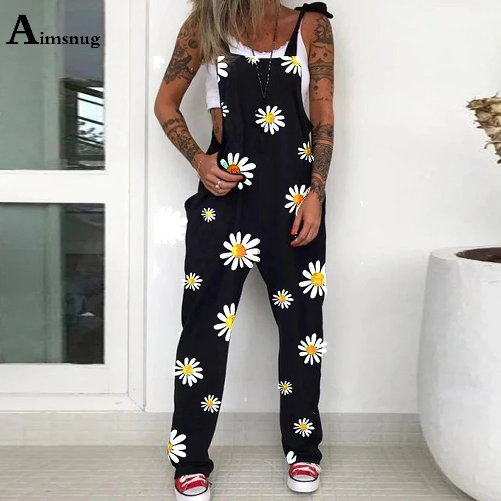 2022 European Style Fashion Gothic Skull Print Jumpsuits Plus Size 5xl Women Spaghetti Strap Trouser Sexy Pocket Design Overalls