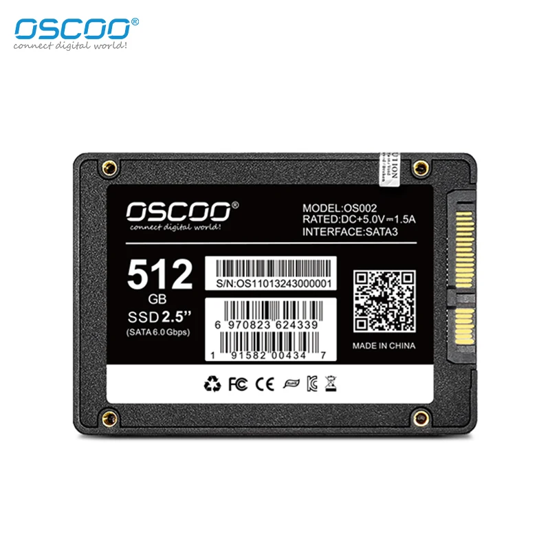 Oscoo ssd preço de atacado de fábrica 120gb 240gb 512gb disco rígido 2.5 Polegada sata3 ssd 3d tlc nand unidade de estado sólido para desktop portátil