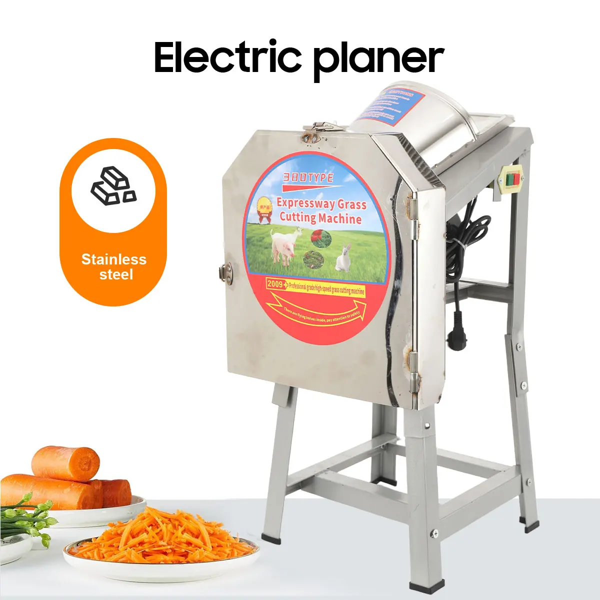 Tosaerba elettrico 220V Tagliaerba domestico Utensili da taglio Smerigliatrice per erba di maiale Macchina per mangimi per allevamento di animali 2800 giri/min