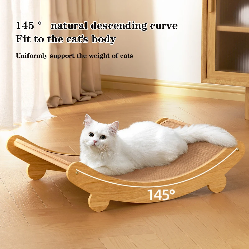 Wooden Cat Scratching Pads Multifuction Cats Sleeping Bed Detachable Wear-resistant Cat Scratch Board Kitten Grinding Cats Toys