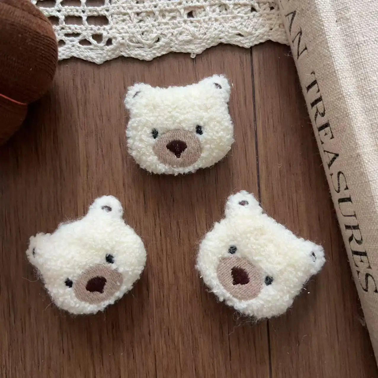 Plush Cartoon Cute Bear Hair Clip Brooch Pin DIY for Shoes Socks Bag Hat Clothing Embellishment Premium Quality