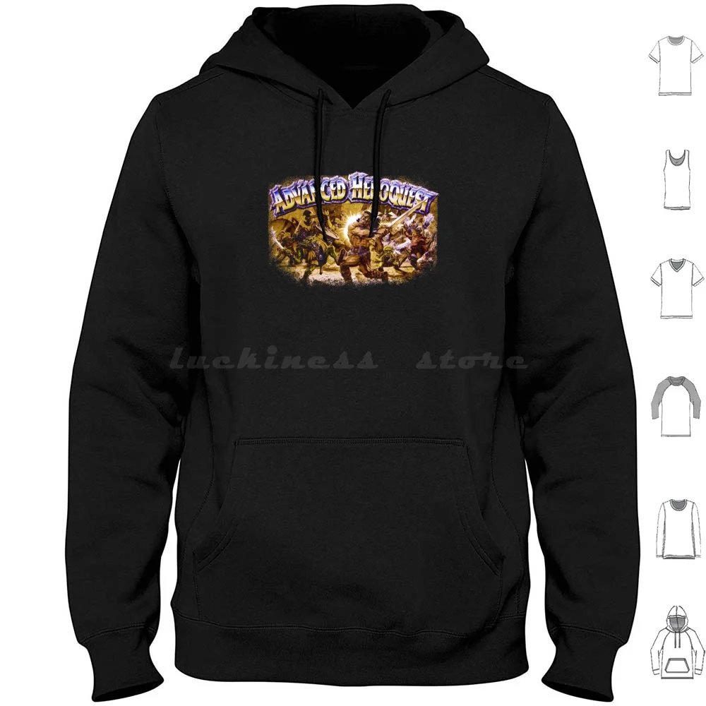 Sudadera con capucha Advanced Heroquest de algodón de manga larga Heroquest Barbarian Conan D20 Dnd y fantasía Pathfinder Rpg de mesa