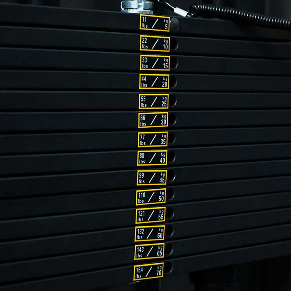 Weight Stickers for Easy Identification Labels for Gym Equipment from 11LB to 222LB Smooth and Hard PP Material