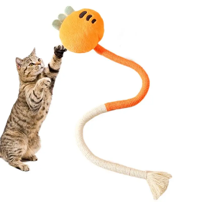 Cat Teaser String Interactive Cute Teaser Rope Catnip Cat Toy Chewable Pet Supplies Interactive Kitten Toys for Indoor Outdoor