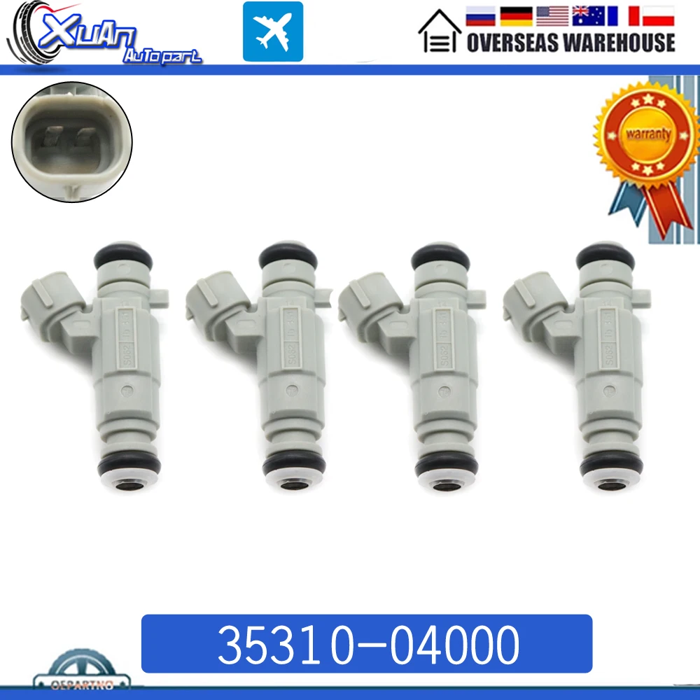 4pcs/lot 35310-04000 Car Fuel Injector Nozzle For Hyundai i10 1.2 2011-2014 for Kia Picanto Mk2 11-16 3531004000 35310 04000