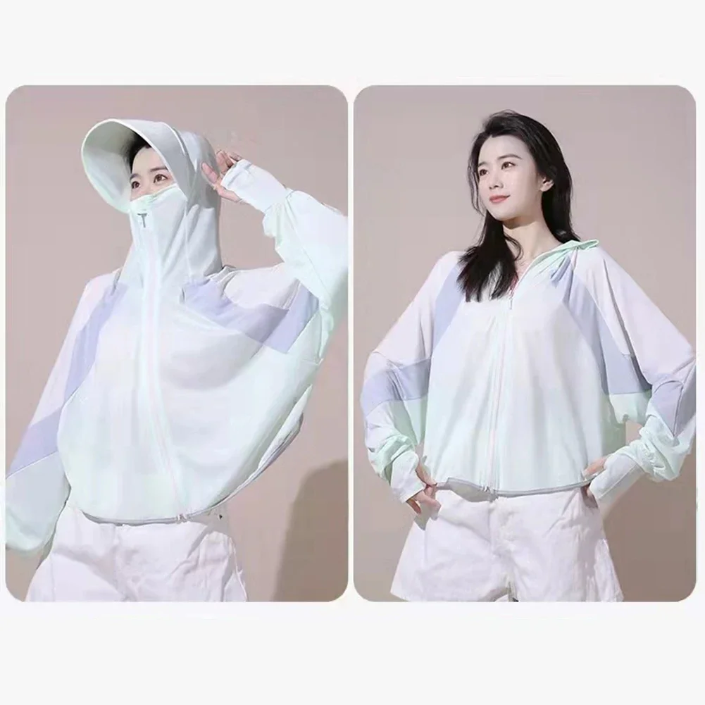 

Breathable Sun Protection Jacket Breathable Jacket Casual Jacket White Breathable Jacket Elastic Fabric Long Sleeve