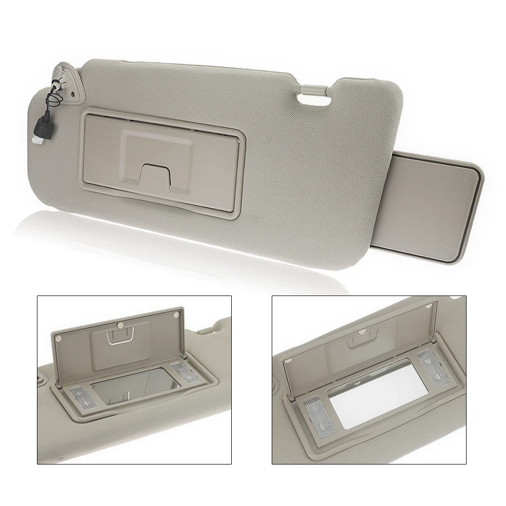 Beige Car Front Sun Visor Left Driver Window Cover Shade with Light For Nissan Murano 2006 2007 2008 96401-CC22B