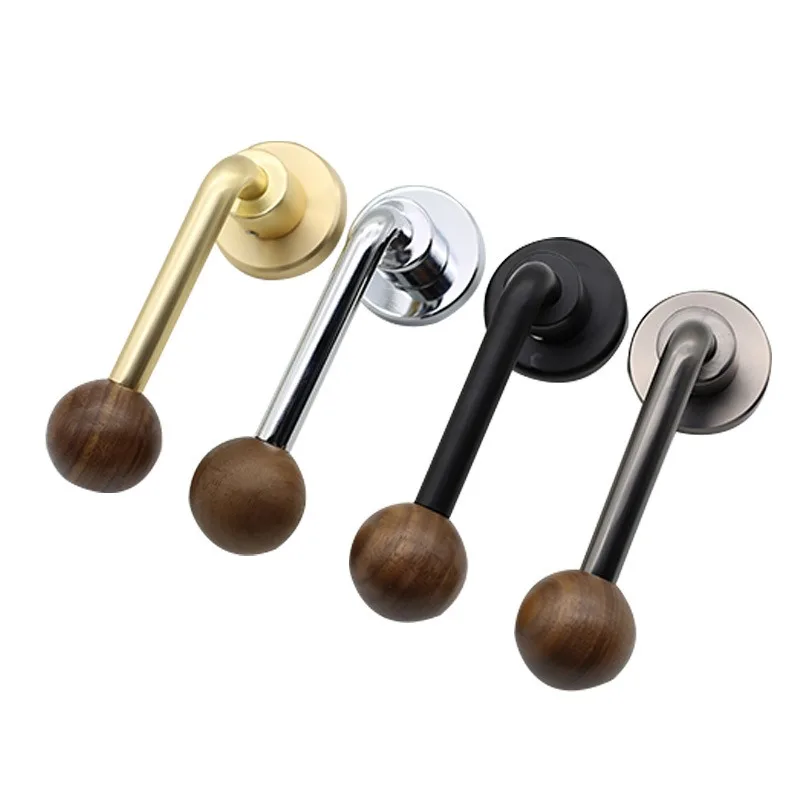 Middle Ancient Style Retro Bedroom Door Lock Wooden Door Silent/magnetic Suction Household Door Bedroom Handle Lock
