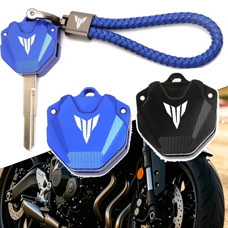 Moto Accessories CNC Key Cover Case Shell & Keychain Keyring For Yamaha MT03 MT07 MT09 MT10 MT25 MT-03 MT 03/07/09/10/25
