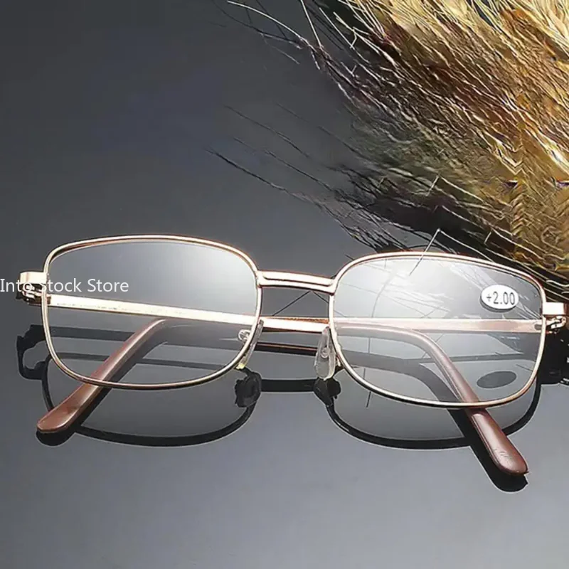 

+1.0+4.0 Women Men Lightweight Prescription Reading Glasses Eyeglasse Diopter Retro Metal Frame Resin Comfortable Reading Glasse