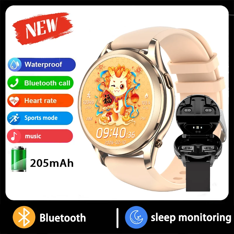 

Новые умные часы Couple 5.0 с экраном 1,27 дюйма, разрешением 360*360 HD, универсальные умные мужские часы Android iOS, 2025 г.