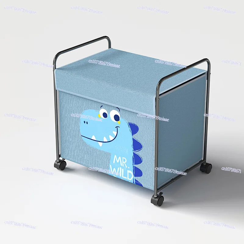Children's Toy Storage Rack, Bedroom Movable Universal Wheel Rolling Storage and Sorting