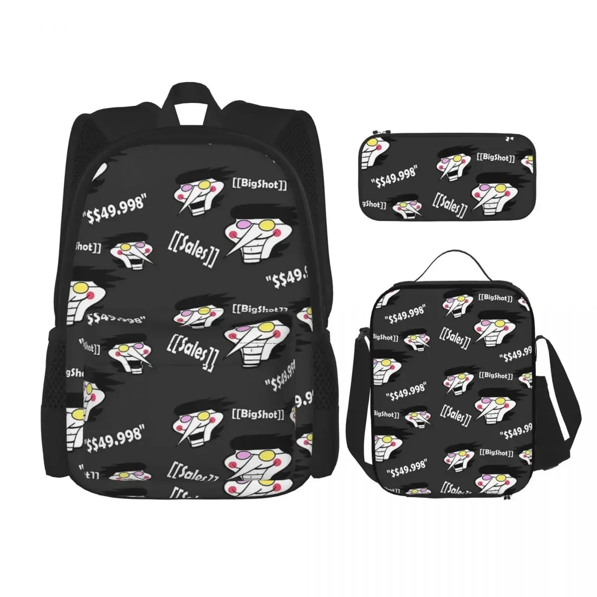 

Deltarune Spamton Backpacks Boys Girls Bookbag Students School Bags Cartoon Kids Rucksack Lunch Bag Pen Bag Three-Piece Set
