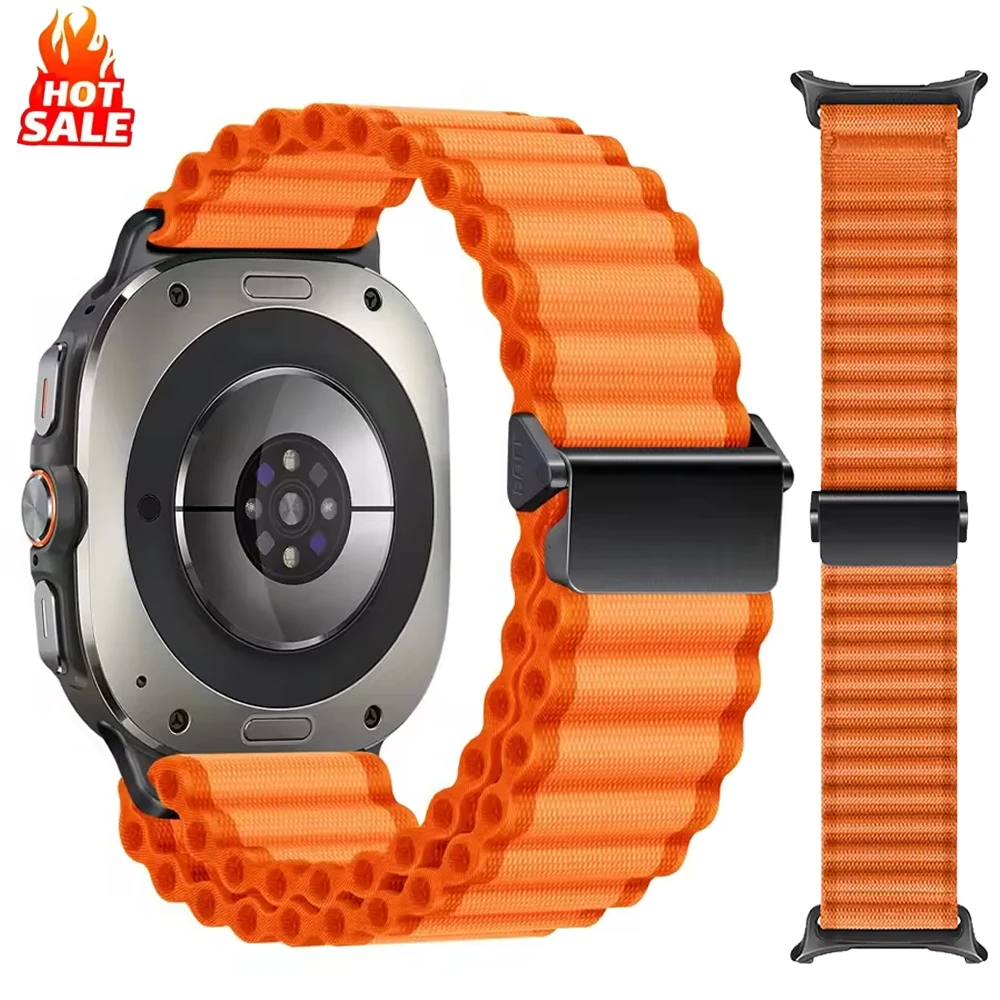 Nylon-Schlaufenarmband für Samsung Galaxy Watch 8/7 Ultra 47 mm Sports Trail Band für Galaxy Watch Ultra 2025 47 mm Armbandzubehör