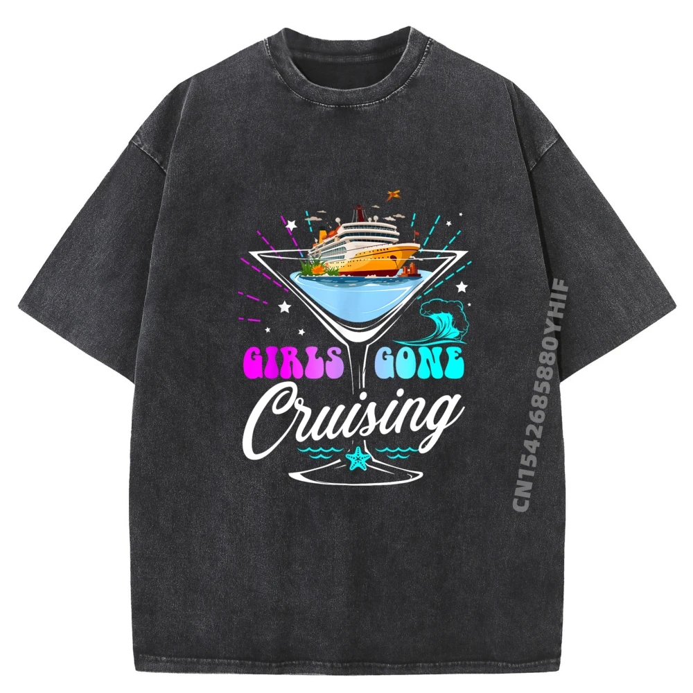 

Funny Cruising Squad 2024 Girls Gone Cruising Girl Love Trip Shirts Men Graphic Spring Streetwear Washed Men Shirt