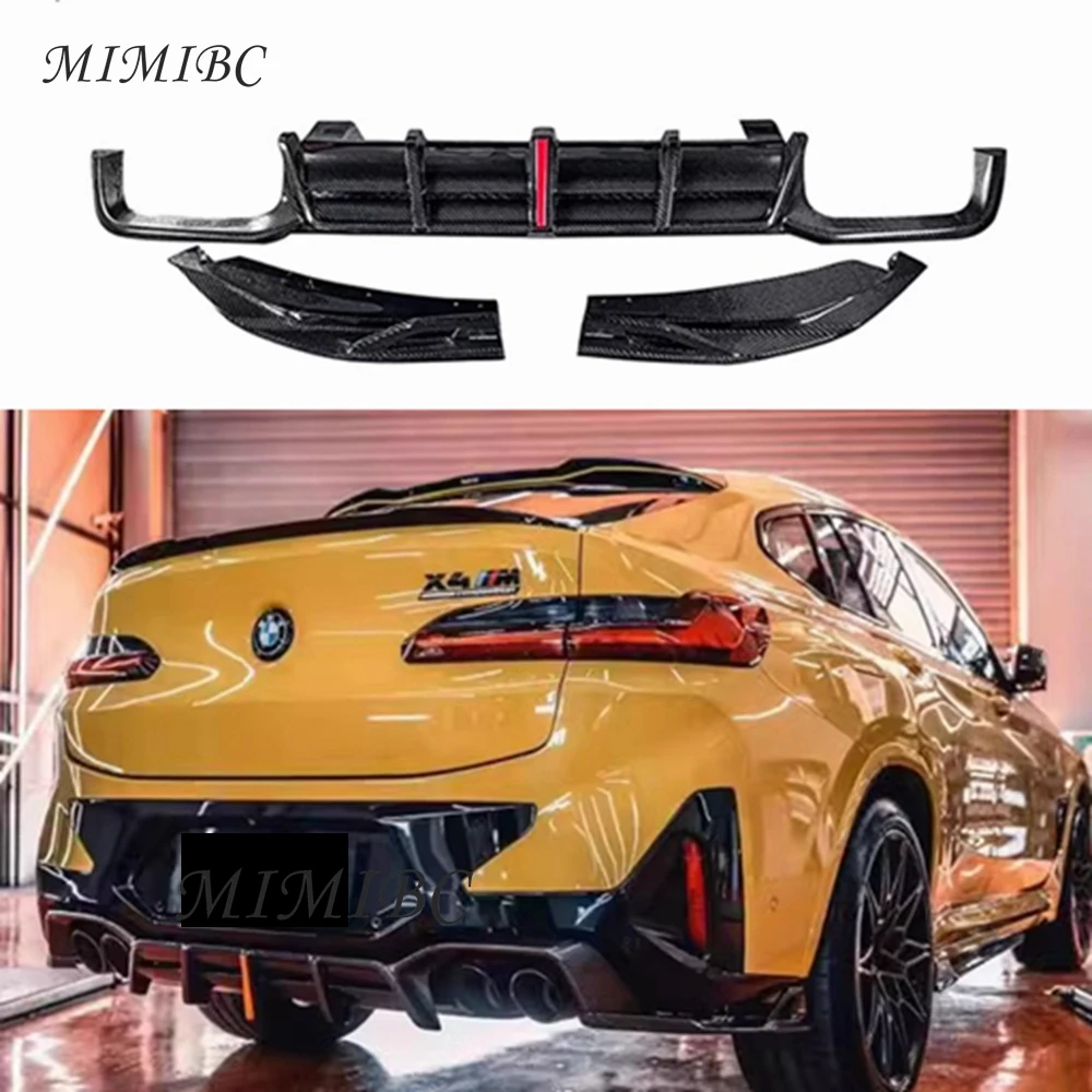 

FOR BMW X3M F97 X4M F98 High quality Carbon Fiber Rear Lip Diffuser Back Bumper Hugger Spoiler Small encircleme