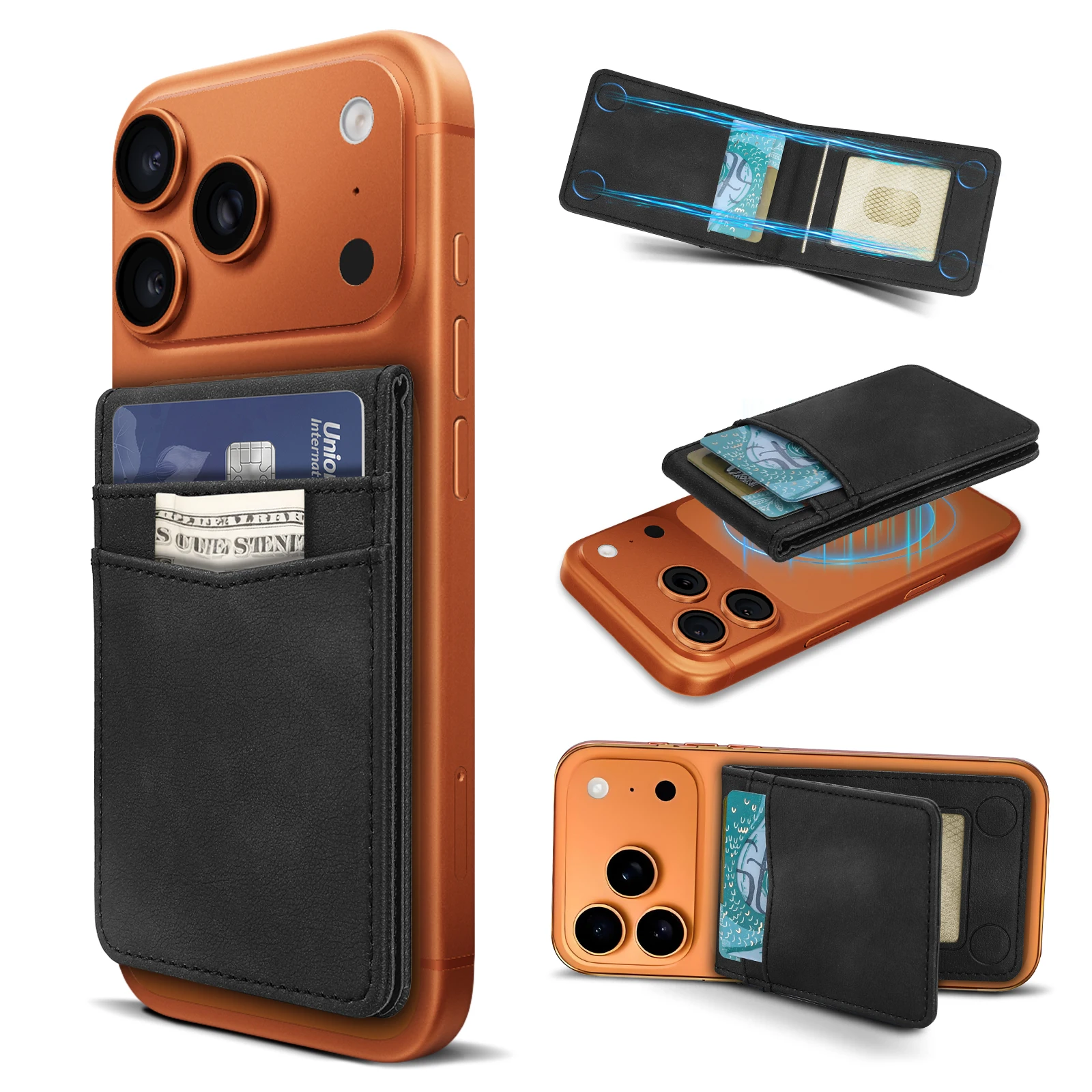 

Магнитный держатель для кредитных карт с защитой от RFID-блокировки, чехол для телефонной карты, кошелек, сумка для банковской карты, защищенная