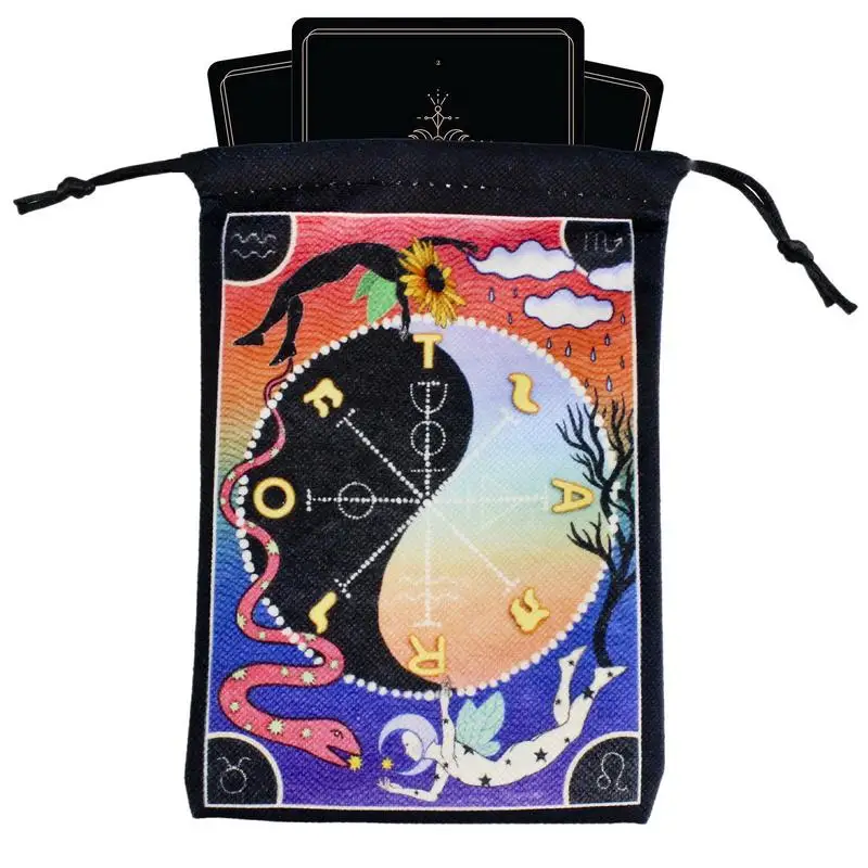 Tarot Drawstring Bag Colorful Tarot Pouch Rune Bag 1318cm Tarot Gift Bags Jewelry Pouch for Game Dices Lipsticks Crystal Stones