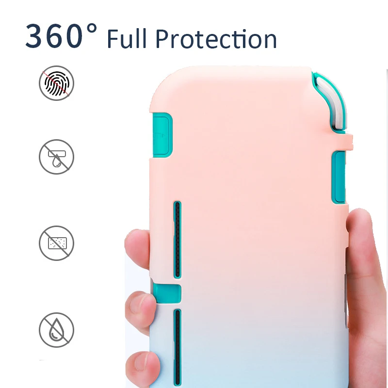 Hard Case 360 Degree Fully Protective Cove for Nintendo Switch Lite Frosted All Inclusive PC Color Shell Game Accessories