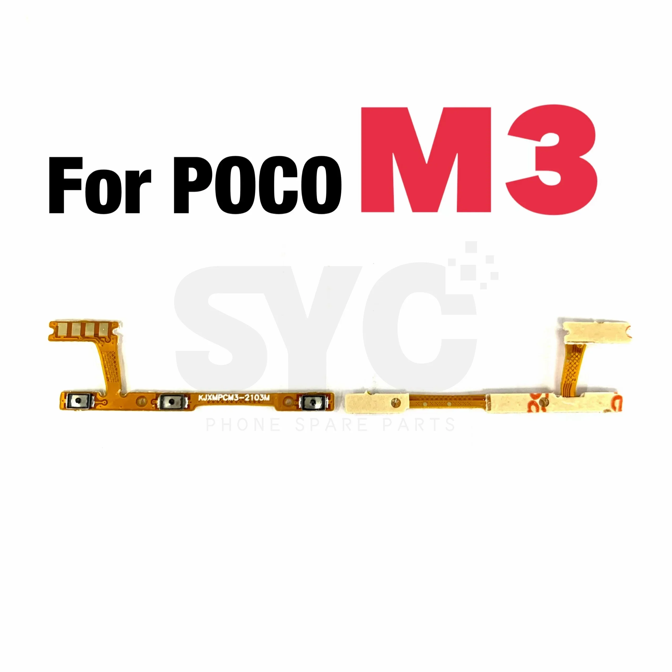 New Power On Off Switch Volume Key Button Flex Cable For Xiaomi Poco M3 X3 X3 Pro Replacement Parts