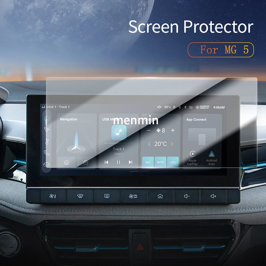 

Car Stickers Carplay Panel Digital Screen Protector Display Tempered Glass Protective Film Vehicle Accessories For MG5 MG 5 2023