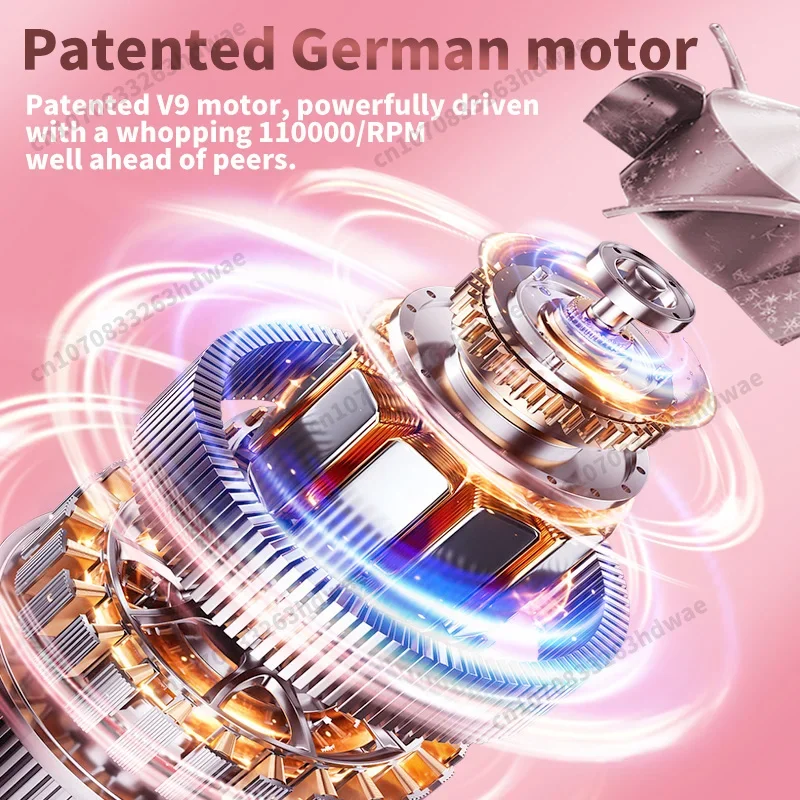 200 milioni di anioni Asciugacapelli professionale senza foglie Asciugacapelli negativo Lon Cura dei capelli Quick Home Potente asciugacapelli costante HD18