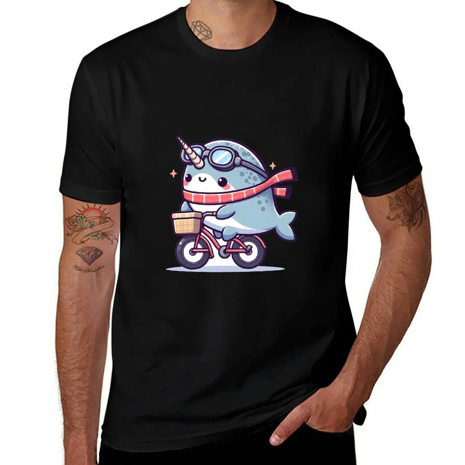 

Kawaii Narwhal: A Scarf And Goggles T-Shirt t shirts designer t shirts for man cotton funny T-Shirt