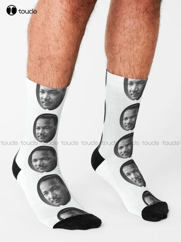 Newest Dr Martin Luther King Jr Socks Athletic Socks 360° Digital Print Comfortable Girls Sports New Popular Unisex Adult Girls