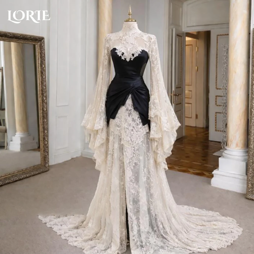 

LORIE Luxury Lace Mermaid Evening Dresses Off Shoulder Sweetheart Applique Prom Dress Sexy Wedding Pageant Party Gown Customized