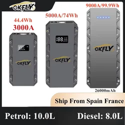 Gkfly เครื่องจั๊มสตาร์ทรถยนต์พลังสูง3000A 1500A 2000A พกพาได้อุปกรณ์สตาร์ทรถแบตสำรองแบตเตอรี่รถยนต์สำหรับน้ำมันเบนซิน