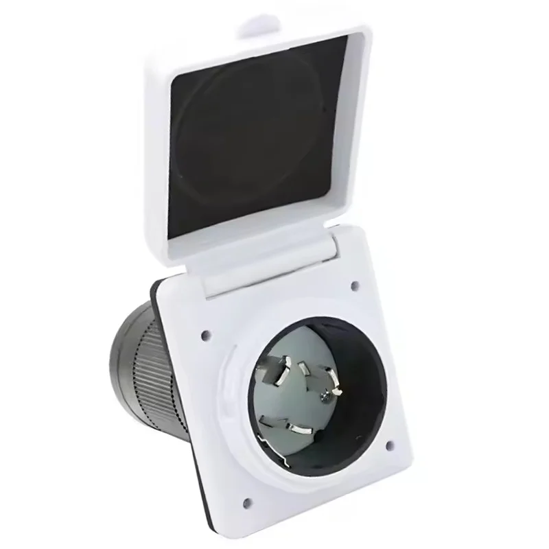 2-50P RV Power Inlet 50A 125/250V Male Inlet Power Socket for Trailer Boat RV Accessories