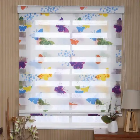 DIHIN HOME 나비 프린트 하이 퀄리티, 모던 얼룩말 블라인드, 맞춤형 커튼, 무료 배송