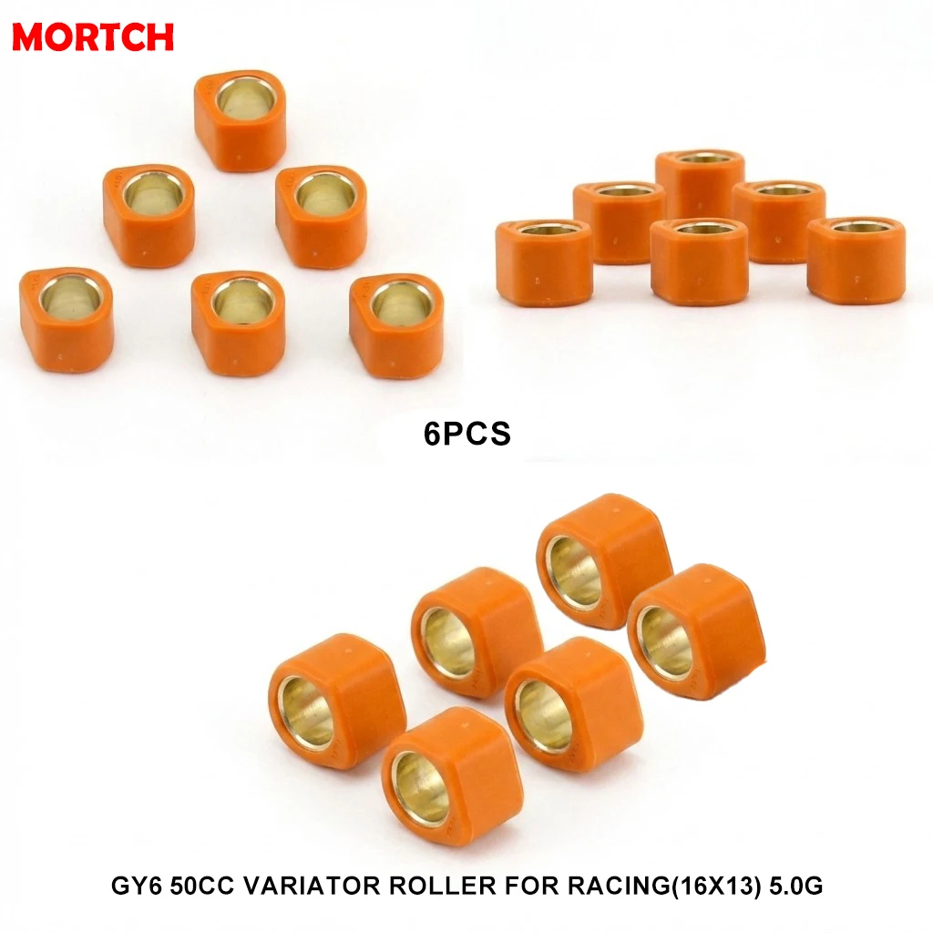 Rennvariator-Rollengewichte 16x13mm 6,0g 50-D4031 für GY6 50cc 139QMB chinesische 4-Takt-Roller und Mopeds – Detail 3