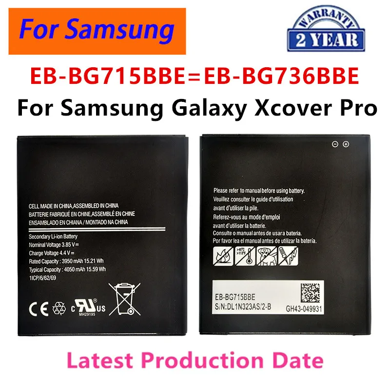 

Brand New EB-BG715BBE EB-BG736BBE High Quality Replacement Battery 4050mAh For Samsung Galaxy Xcover Pro Xcover6 Pro