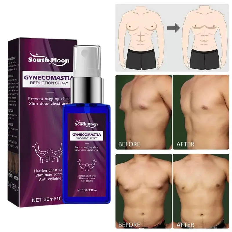 30ml Men Chest rassodante Spray riduzione della Cellulite Spray indurente per accelerazione muscolare stringere lo Spray per il Fitness muscolare