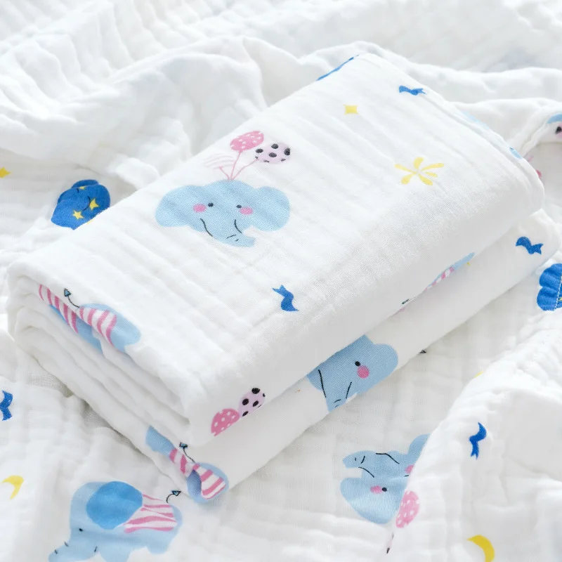 Марлевое детское банное полотенце высокой плотности из чистого хлопка, шестислойное полотенце для новорожденных, одеяло, банное полотенце для новорожденных, полностью хлопок