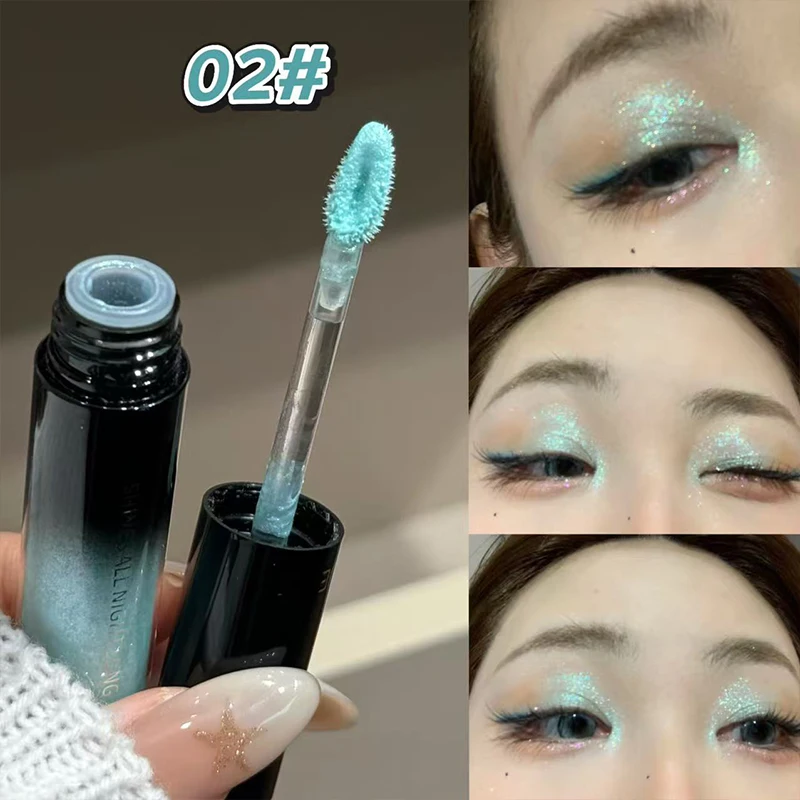 ART VALUE Sombra de Ojos Líquida con Brillo, Sombra de Ojos Perlada Brillante, Maquillaje de Ojos Fino y Luminoso, Delineador de Ojos Encantador, Sombra Iluminadora Cosmética