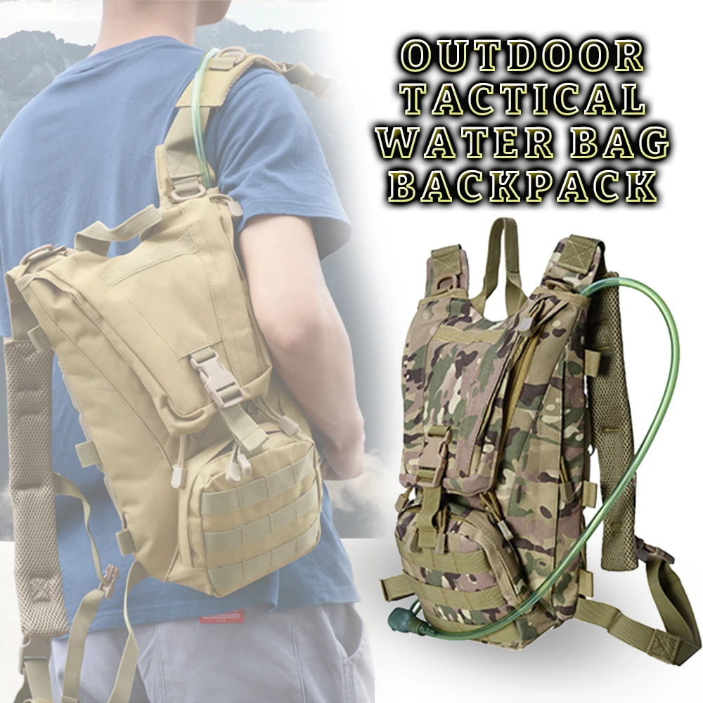 

Tactical Airsoft Drinking Backpack Outdoor Portable Sports Hiking Cycling Hydration Bag With 3L Inner for Hunting Camping