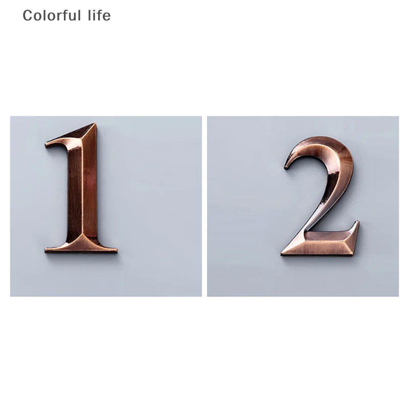 2.7inch ABS Metal Sensing Number Plate 7cm Stereoscopic House Number Digital Door Head Stereoscopic Characters Genuine Household