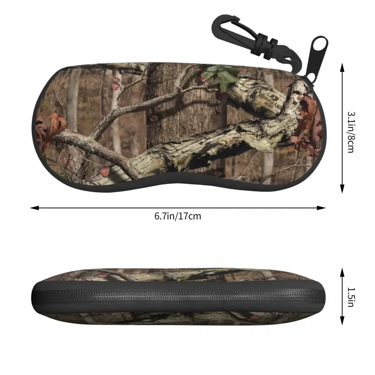 Custom Real Tree Camouflage Camo Pattern Shell Glasses Case Unisex Travel Eyeglasses Case Sunglasses Protector Box