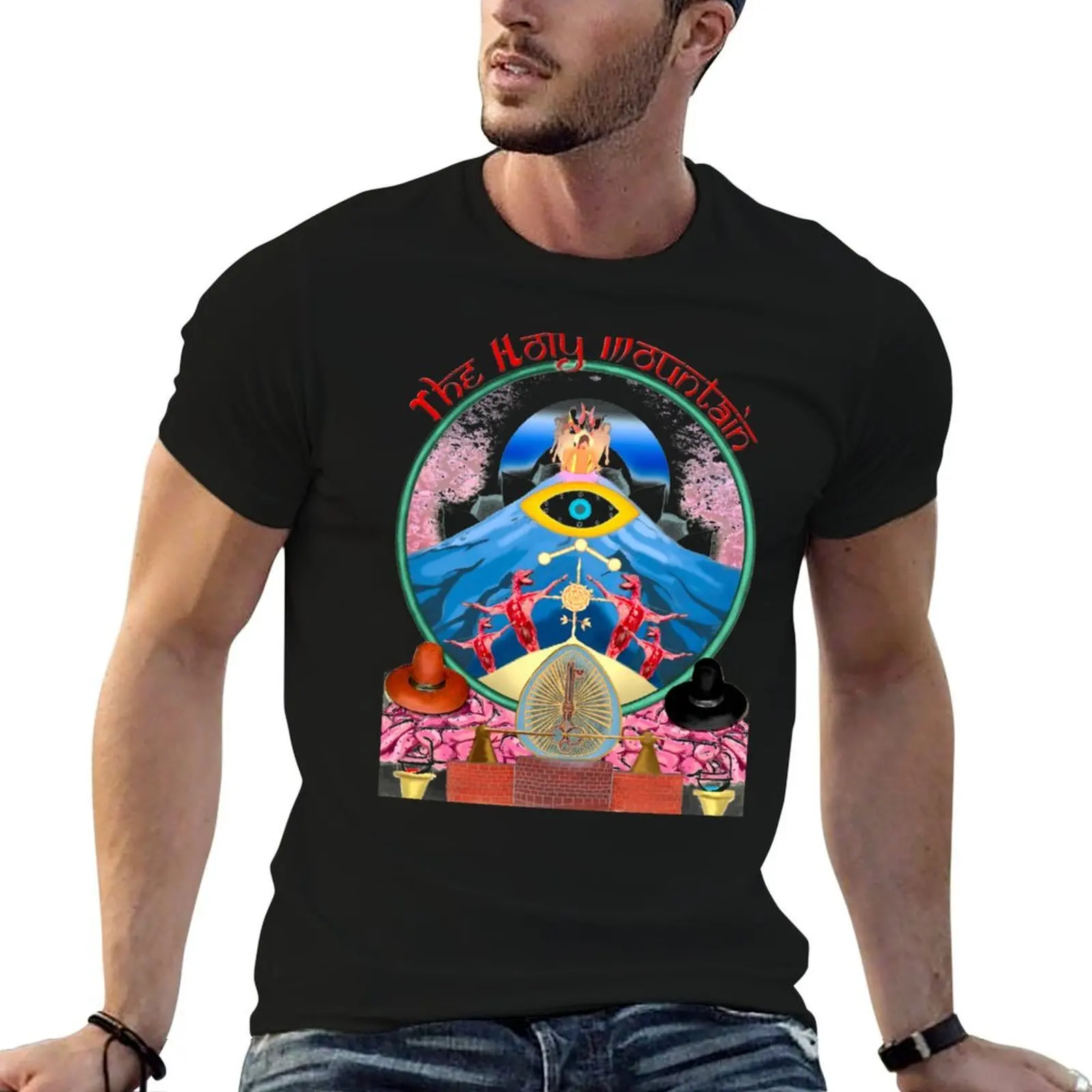 THE?HOLY?MOUNTAIN T-Shirt luxury designer hippie clothes heavyweight t shirts for men