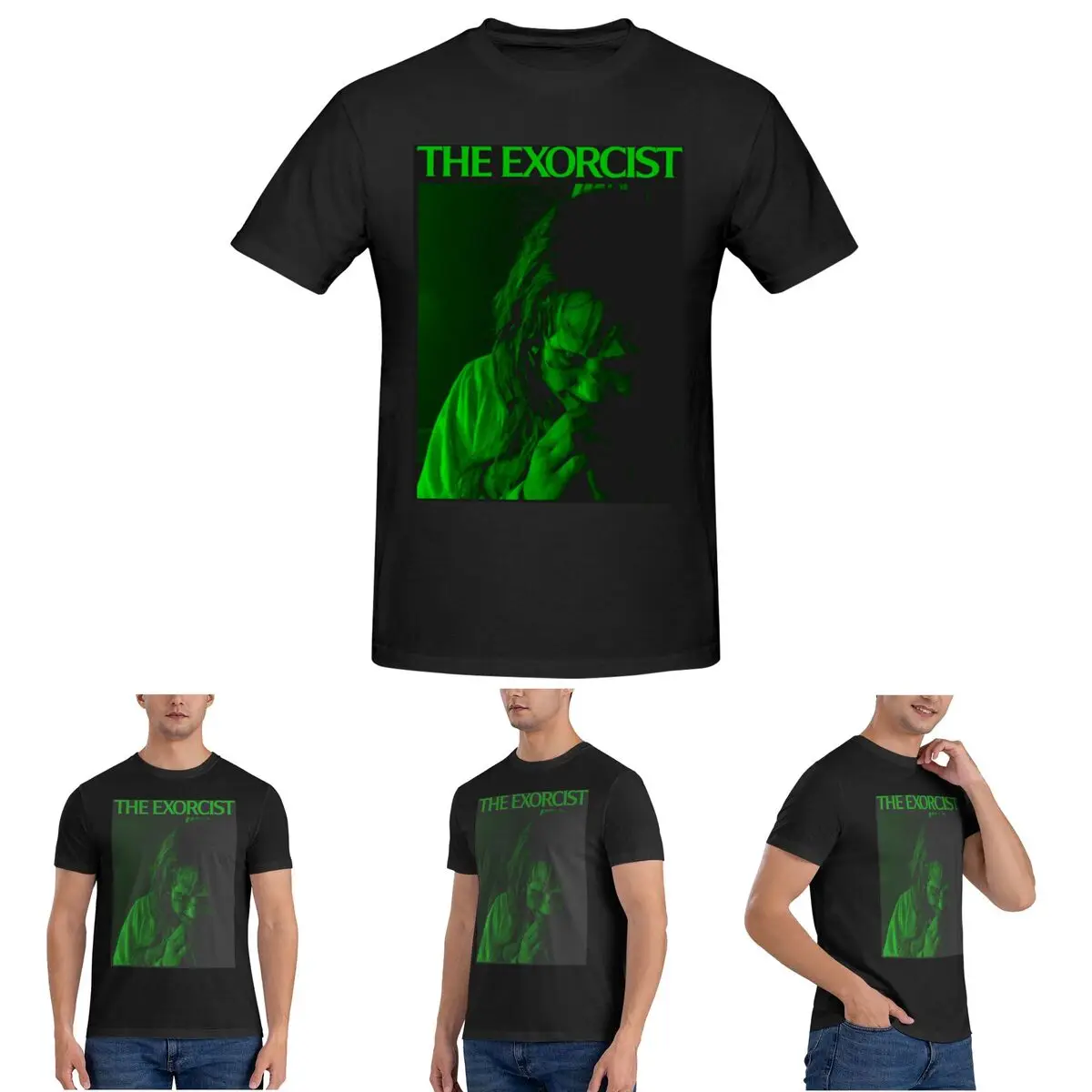 

The Exorcist Green T-Shirt for Men Cotton Oversized T Shirts Men's Short Sleeve Crew Neck Summer Clothes Tops S-6XL