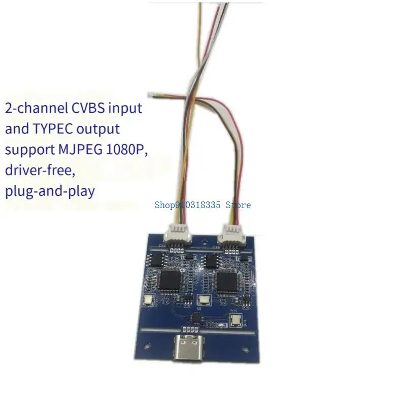 720P 60Fps Analog Video Capturing Converters with Type C Output AV/CVBS Input